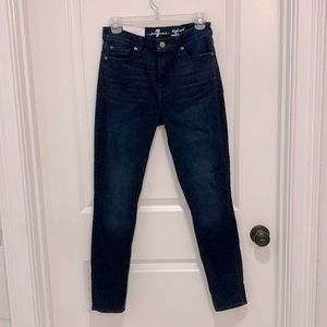 7forallmankind, sz28 high waist ankle skinny jeans